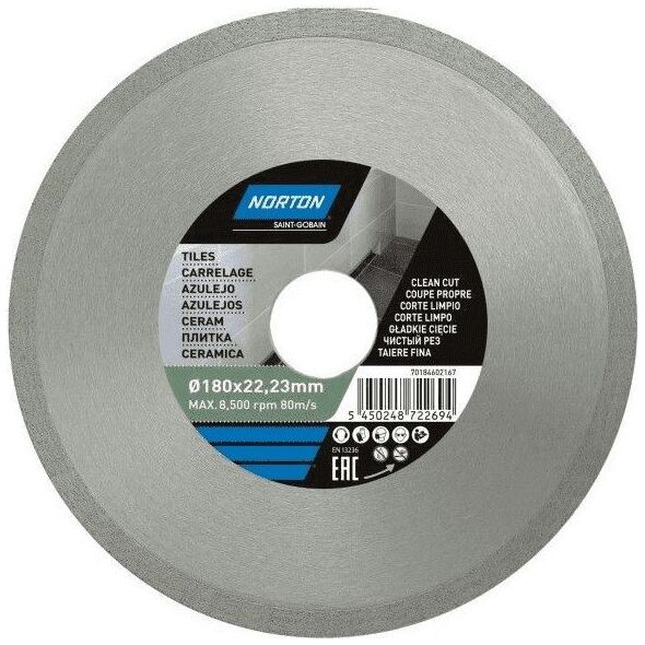 Norton Clipper tarcza diamentowa 115x22,2mm ciągła standard (70184601274) 6411268 5450248704935