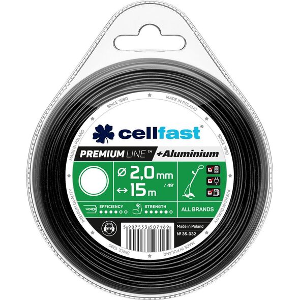 Cellfast żyłka tnąca premium 2,0mm / 15m okrągła (35-032) 6411350 5907553507169