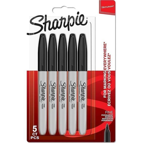 Sharpie Sharpie Marker Rundspitze F schwarz 0,9mm 5er Blister 6414982 3501179860510
