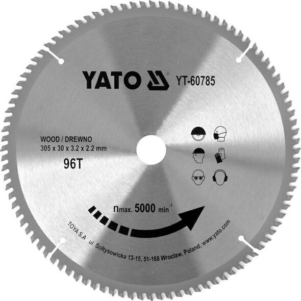 Yato YATO PIŁA TARCZ.WID. 305*96*30 60785 YT-60785 6418324 5906083053092