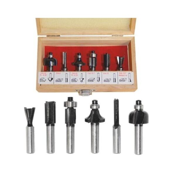 AWTools frezy do drewna, komplet 6 elementów trzpień 8mm (AW40512) 6419328 5902198745457