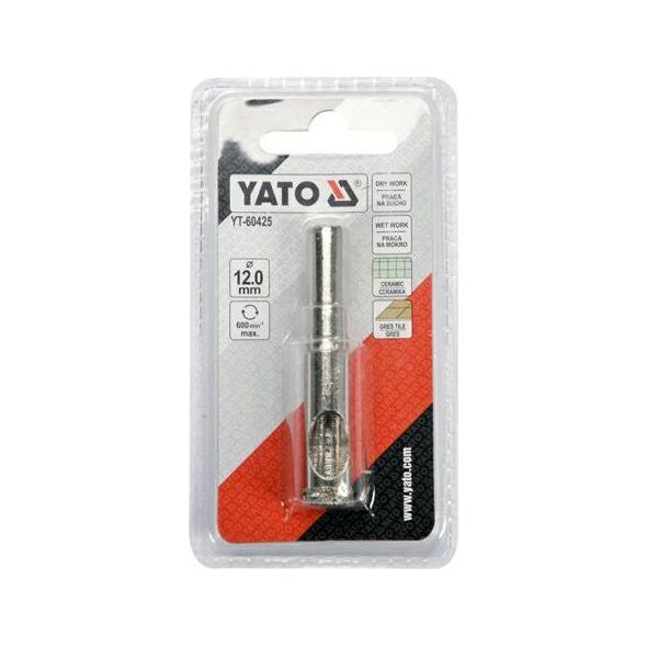 Wiertło Yato do betonu walcowe 12mm  (YT-60425) 6419569 5906083048364