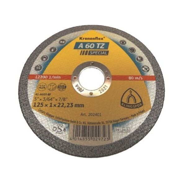 Klingspor tarcza do cięcia metalu 125mm x 1,0mm (202401) 6420785 4014855029723