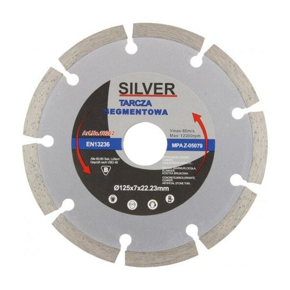 Silver TARCZA DIAMENTOWA SEGMENTOWA 125 x 22,2 x 7mm EX10202 6420856 5907589360998
