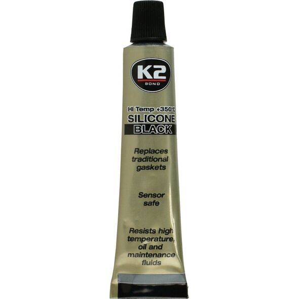 K2 K2 Czarny silikon wysokotemperaturowy do 350°C tubka 21g uniwersalny 6448338 5906534003362