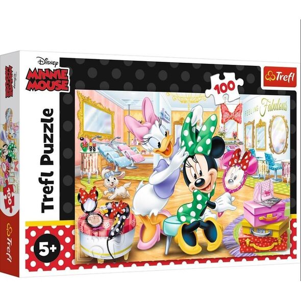 Trefl Puzzle 100 Minnie w salonie kosmetycznym 6487406 5900511163872