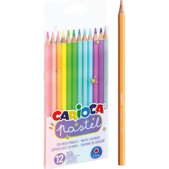 Carioca Kredki ołówkowe pastelowe 12 kolorów CARIOCA 6488835 8003511430344