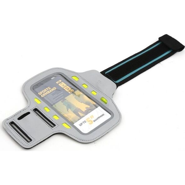 Platinet PLATINET SPORT ARMBAND FOR SMARTPHONE GREY WITH LED [43709] 6503961 5907595437097