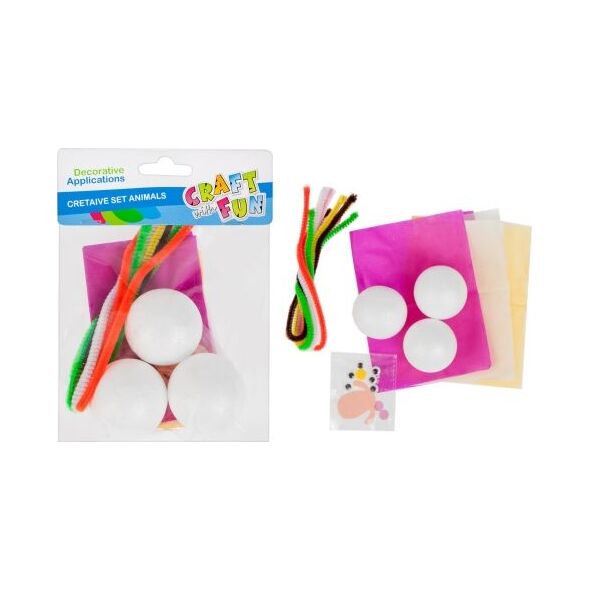 Craft with Fun Zestaw Kreatywny Zwierzątka Styropianowe (NABIL6) 6511465 5903246488203