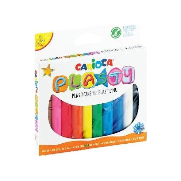 Carioca Plastelina 200g 10 kolorów 6513635 5903364279615