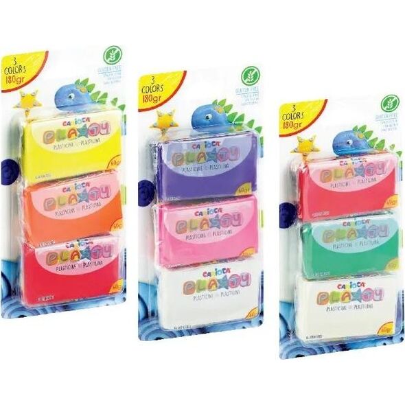 Carioca Plastelina 180g 3 kolory 6513637 8003511426903