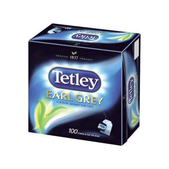Tetley TETLEY Herbata EARL GREY INTENSIVE z zawieszką, opakowanie 100 sztuk 6525162 5014328092420