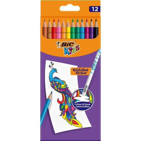 Bic Kredki ołówkowe Kids Evolution Illusion 12 kol BIC 6546695 3086123570894