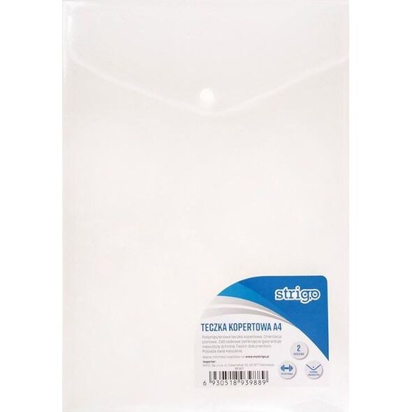 Strigo Teczka kopertowa A4 2 kieszenie transparent (5szt) 6547017 6930518939889