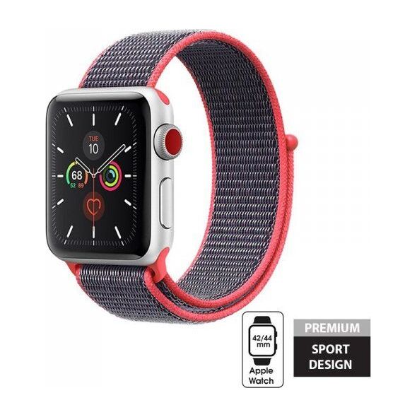 Crong Crong Nylon Band - Pasek sportowy Apple Watch 42/44 mm (Electric Pink) 6559038 5907731983761