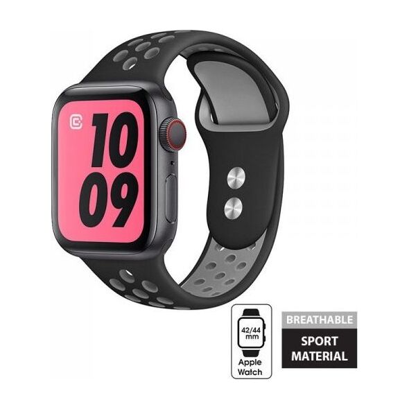 Crong Crong Duo Sport Band - Pasek Apple Watch 42/44 mm (szary/czarny) 6559071 5907731983686