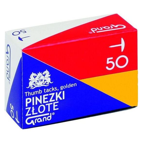 Staples Pinezki złote, 50 sztuk 6593565 5903364230234