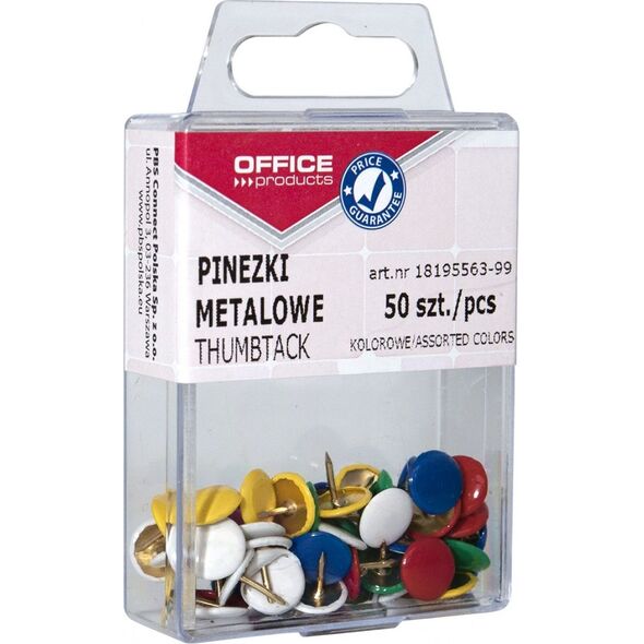 Office Products PINEZKI KOLOROWE OFFICE PRODUCTS 50 SZT. 6597312 5901503665992