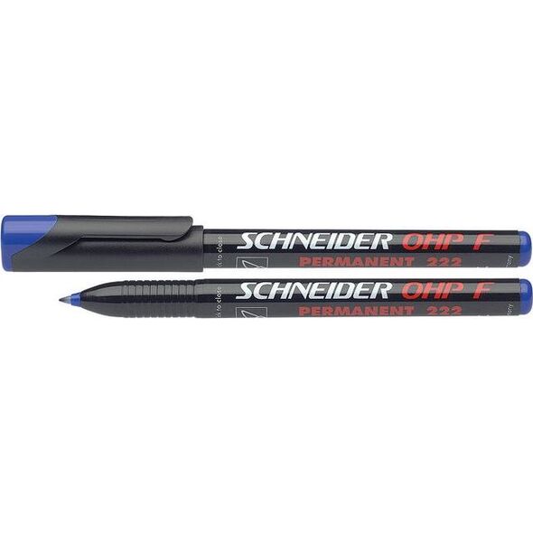 Staples SCHNEIDER Foliopis OHP F, 0,7mm, niebieski 6605114 4004675002402