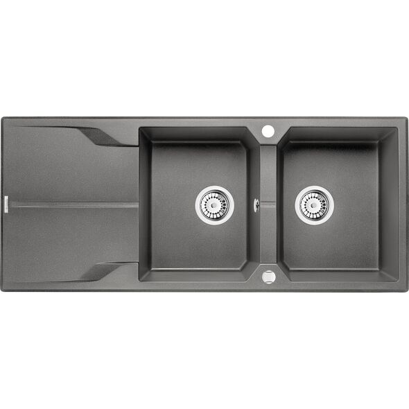 Zlewozmywak Deante ZLEW.ANDANTE ANTRACYT MET. GRANIT 2K Z/O 1160x500x224,3,5"+SPACE SAVER 6612690 5908212088753