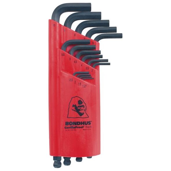 Bondhus Zestaw kluczy imbusowych długich z końcówką kulistą 15-sztuk 1,27-10mm 10995 6639471 37231109950
