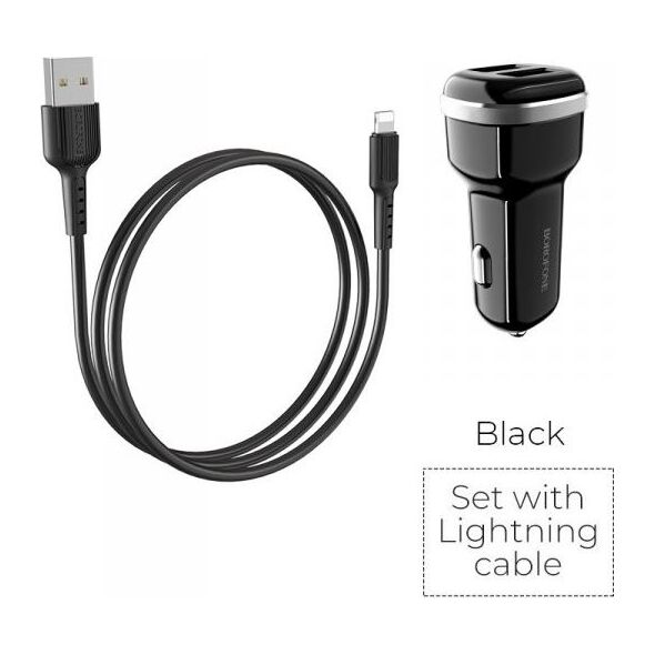 Ładowarka Borofone 2x USB-A 2.4 A  (BFO-BZ13-L-B) 6640074 6931474717153