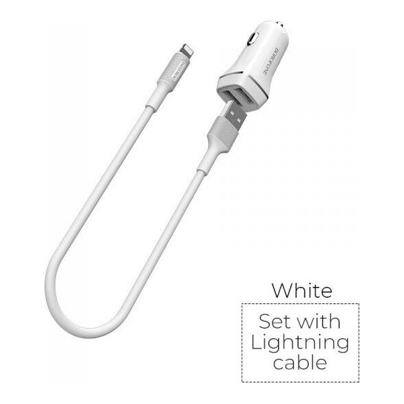 Ładowarka Borofone 2x USB-A 2.4 A  (BFO-BZ2-L-W) 6640077 6957531081906