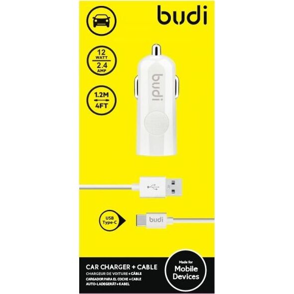 Ładowarka Budi 1x USB-A 2.4 A  (BD062T) 6640091 6971536920817