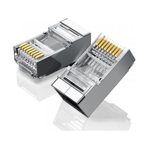 Ugreen Metalowa wtyczka RJ45 UGREEN Ethernet, 8P/8C, Cat.6, UTP (10szt.) 6659574 783057358583