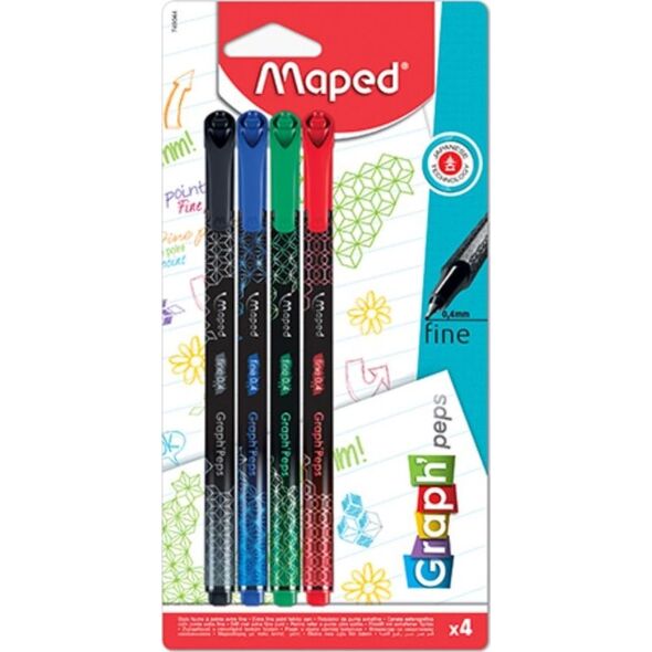 Maped Cienkopis Graph Peps Deco 4 kolory MAPED 6660712 3154147490440