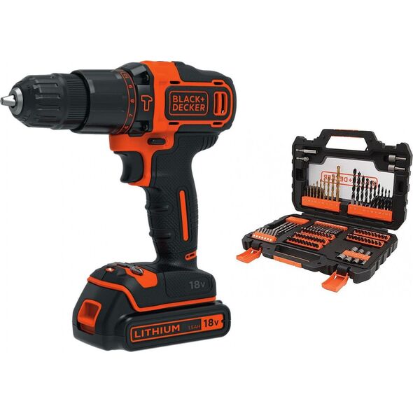 Wiertarko-wkrętarka Black&Decker 18 V 1 x akumulator 1.5 Ah 6665000 5035048707531