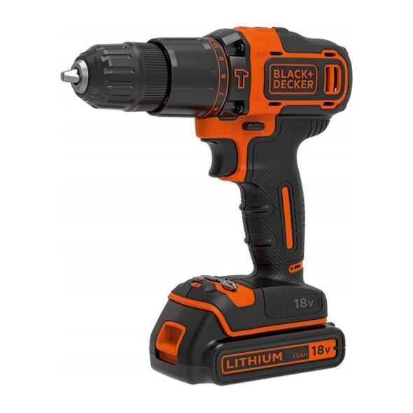 Wiertarko-wkrętarka Black&Decker BDCHD18 18 V 1 x akumulator 1.5 Ah 6681000 5035048641125