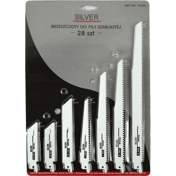 Silver brzeszczot do piły szblastej 28 sztuk Silver (10788) 6681211 5907589362336