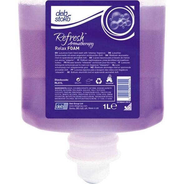 DEB Relax Mydło w pianie , zapas do dozownika, 1000ml 6796841 5010424078443