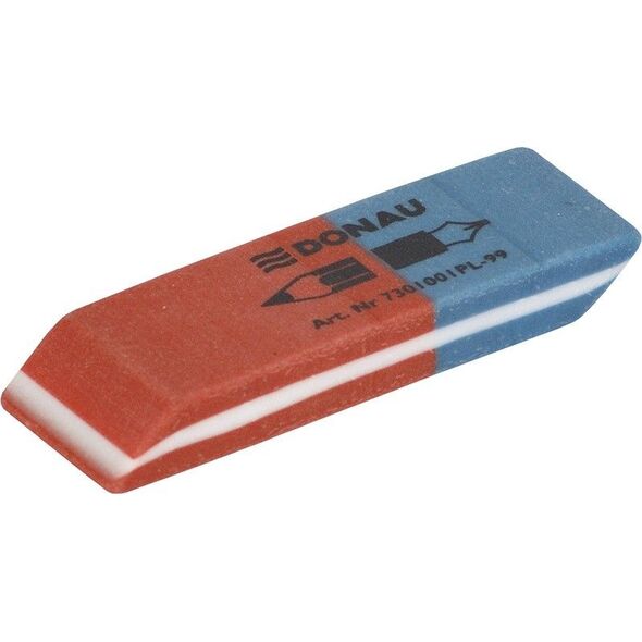 Donau Gumka wielofunkcyjna 57x19x8mm niebiesko-czerwona 6802119 5901498021933