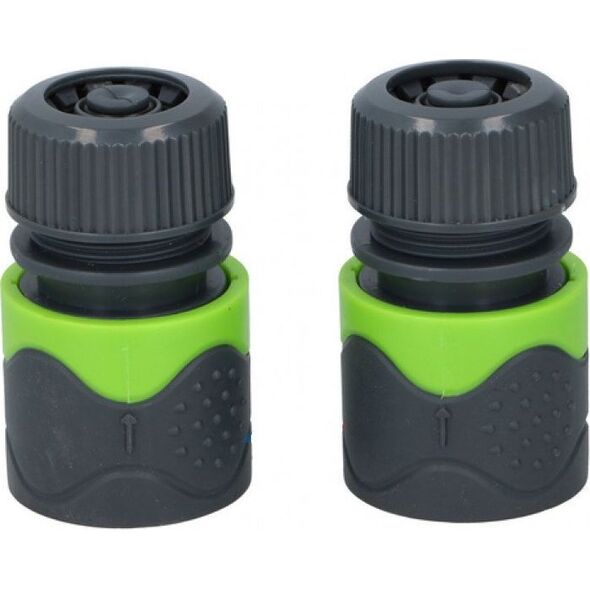 Kinzo przyłącze węża 3,5 x 6 cm ABS szaro-zielony, 2-częściowy (25022960) 6860086 8711252122212