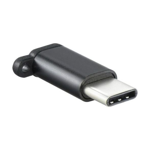 Adapter USB USB-C - microUSB Czarny  (40372) 6873212 5901737419972