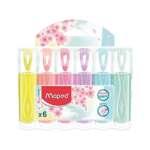 Maped Zakreślacz Fluo Peps pastel 6 kolorów MAPED 6874126 3154147425589