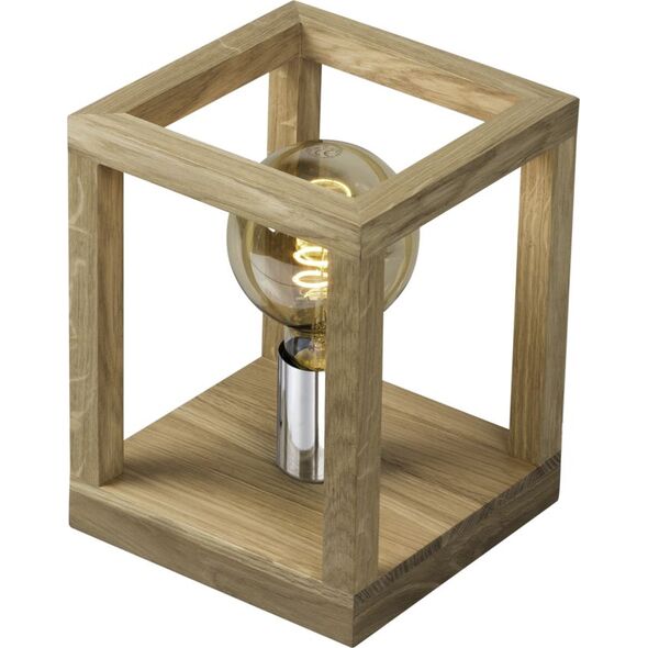 Lampa stołowa Spotlight Lampka nocna brązowa Spotlight Kago drewno dębowe 7158174 6900724 5905840200373