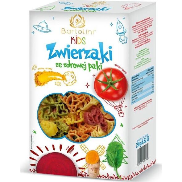Tabit Makaron Bartolini KIDS 250g zwierzątka pięciosmakowe 6954357 5901902002039
