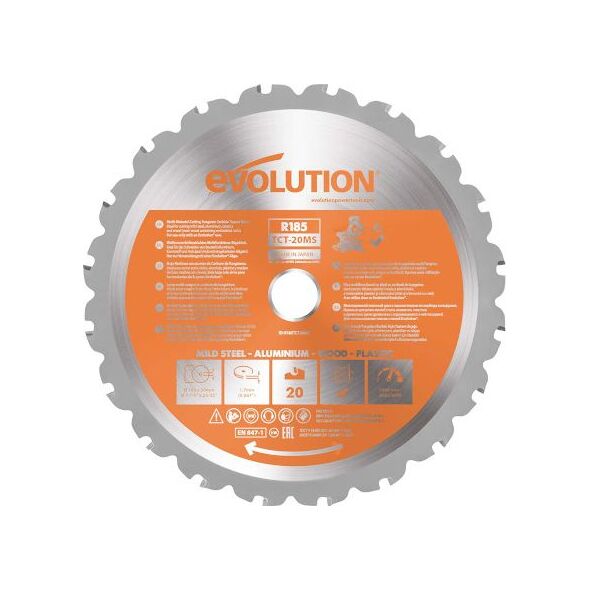 Evolution Piła widiowa TCT wielozadaniowa RAGE 185mm / 20z do pił ukośnych Evolution 7094488 849713081773