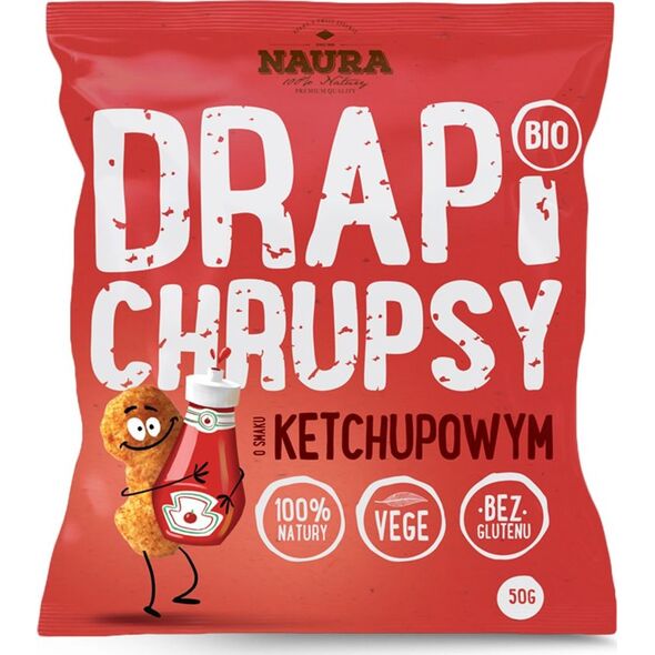 Naura Naura Drapi Chrupki o smaku ketchupowym - 50 g 7135758 5902444121110