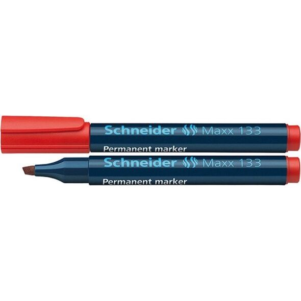Schneider Marker permanentny SCHNEIDER Maxx 133, ścięty, 1-4mm, czerwony 7294958 4004675006523