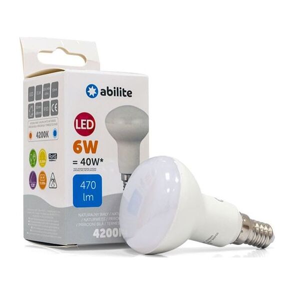 Abilite ŻARÓWKA LED ABILITE REFLEKTOROWA B.NEUTRALNA E14 6W/230V 470LM R50 7316622 5901583549038