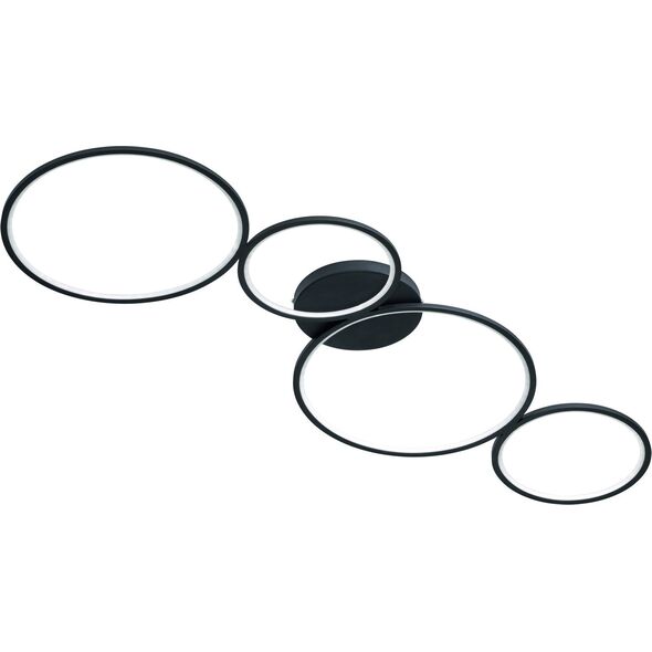 Lampa sufitowa Trio Czarna lampa podsufitowa LED do jadalni Trio RONDO 622610432 7339999 4017807424287