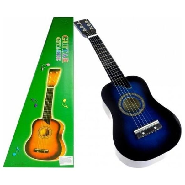 Lean Sport Gitara Drewniana Klasyczna z Kostką Niebieska 60 cm 7345248 5903802450279