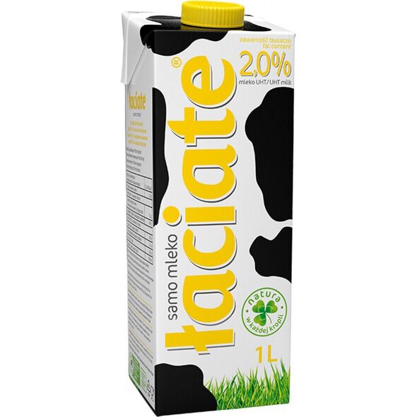 Łaciate Mleko ŁACIATE, 2%, 1 l 7410572 5900820000042