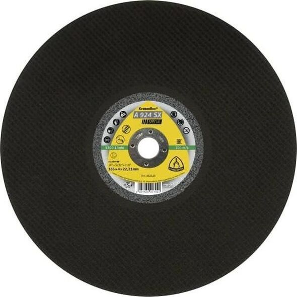 Klingspor KLINGSPOR TARCZA DO CIĘCIA METALU 356*4,0*32 A924SX Special DO SZYN KOLEJOWYCH K353096 7411685 5907560218409