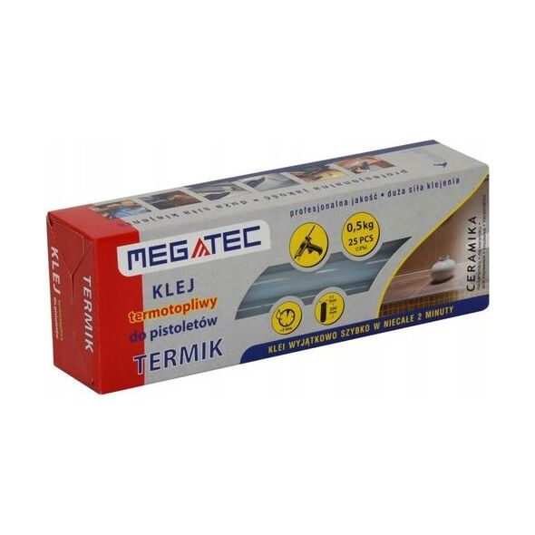 Wkłady klejowe Megatec do ceramiki 11 mm x 200 mm niebieskie 1 kg Termik (K A12131 UN NIEBIESKI) 7415934 8429586089438