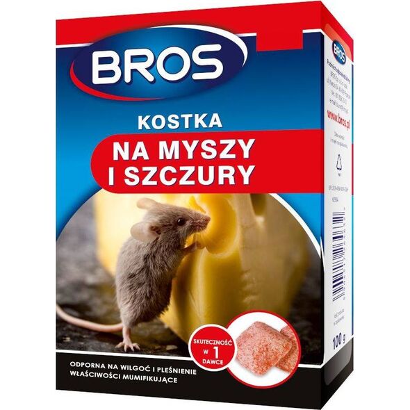 Bros Kostka na myszy i szczury BROS 250g - 250 g 7422318 5904517264649